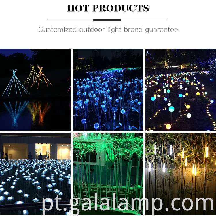 Luz de luz de fibra óptica Design criativo Decoração de férias Luzes de jardim lideradas por LED